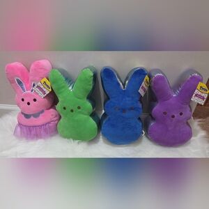 PEEPS Full Colorful Bunny Plush 4 Pc Set